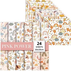 부활절 스크랩북 종이 패드 보헤미안 패턴 종이 30.5 x 30.5cm(12 x 12-24x2.54cm) 단면 메리 크리스마스 식 종이 휴일 카드 제작 DIY 종이 접기 식 공