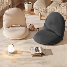 SeekFun 좌식 의자 등받이 앉은뱅이 접이식 각도 조절 편안한 좌식 소파, 1개, 그레이 B