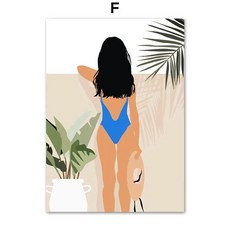 그림 녹색 식물 잎 벽 아트 캔버스 북유럽 포스터 인쇄 거실 장식, 1. 6