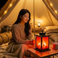 에쎔아일랜드 불멍 안전LED 무드등 벽난로무드등, 스몰