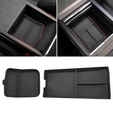 Jaronx 2026 2025 2024 2023 2022 2021 테슬라 모델 X/모델 S 콘솔 오거나이저 센터 스토리지 업그레이드 S/X 격자무늬/장거리 팔걸이 오거나이저