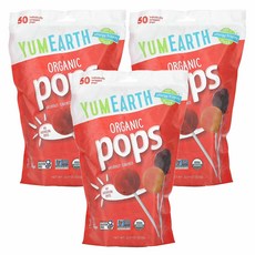 얌얼스 3개X 막대사탕 여러 가지 맛 50개입 310g(10.9oz), 310g, 3개