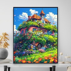 샤이닝포인츠 선물급 힐링 컬러라인 DIY 유화그리기 세트, 1개, 그린