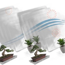 MUZHI 물 받침대 플라스틱 분재 습도 트레이 3개 세트 직사각형 2개 SP