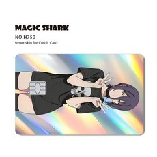 레제 체인소맨 카드 스티커 스킨 교통 신용 체크 카드 애니 굿즈, Large Chip, H750, 1개