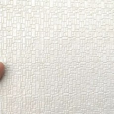 【微景小舖】模型材料 房屋建築材料 迷你PVC凹凸牆面 文化石 沙盤建築模型 DIY手工材料 仿真石面 仿真文化石, 1個, 白色立體牆面(18cm*26cm), 白色