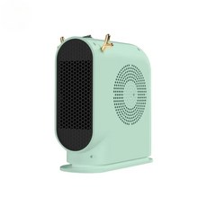 전기 히터 500W 휴대용 가정용 온도조절 팬 겨울 난방기, 그린