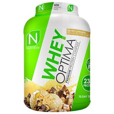 NutraKey 乳清 Optima 優質蛋白質複合物, 咸焦糖花生醬杯, 1個, 2268克