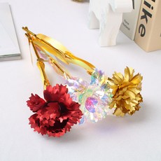 금꽃 카네이션 홀로그램 카네이션 조화 도매, 1개