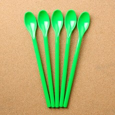 5p 칼라 플라스틱 롱스푼