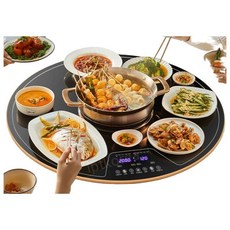 회전 테이블 인덕션 상판 가정용 핫플레이트 요리, 80cm 화이트