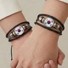 [모아픽] 대한민국 태극기 팔찌 스포츠 응원 월드컵 커플 우정, 1개, 상세페이지 참조