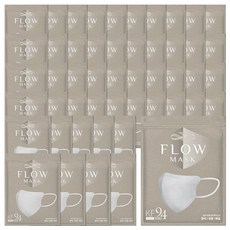 플로우 KF94 귀안아픈 숨쉬기편한 새부리형 마스크 대형, 1개입, 50개, 화이트