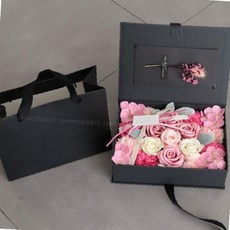 어버이날 스승의날 비누꽃 카네이션 플라워 용돈 박스, 플라워박스(라벤더), 1개