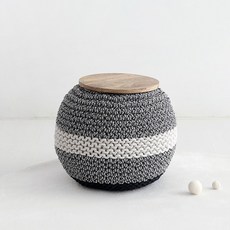 마켓비 WISCON 원목상판푸프 지브라패턴, 4Type