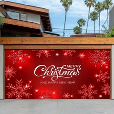 1개 크리스마스 할로윈 호러 차고 문 배너 대형 야외 장식 파티 휴일 축하, 02 J243x218cm