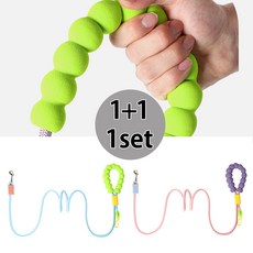 유니아트 애견 꼬임방지 핸즈프리 로프 산책 강아지 리드줄 목줄 스트링 2P, 2개, 블루+핑크 2개, 블루+핑크