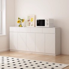 實木餐邊櫃 現代簡約客廳廚房櫥櫃 大容量家用收納儲物櫃, 1個