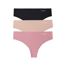 캘빈클라인 인비저블 로고 디테일 텅 팬티 3팩 세트