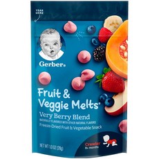 Gerber 그래듀에이트 프루트 & 베지 멜트 28g, 1개, 베리 베리 블랜드 (Very Berry Blend)