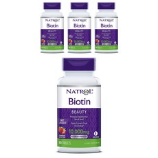 NATROL 維生素錠 10000mcg 草莓口味, 60顆, 4罐