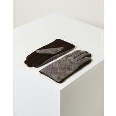 닥스 DAKS WOMENS ACCESSORIES 그레이 체크 DD 장식 남성 울 장갑 DCGV5F140G2DCGV5F140G2 101391