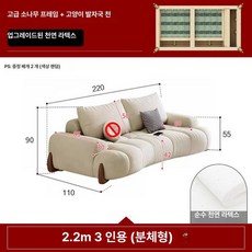 6인용 아쿠아쇼파 디자인, [캣클로우 패브릭 라텍스] 3인용 2.2m
