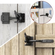 현관 여닫이문 잠금장치 외부 침입 보안 걸쇠 빗장 창문 미닫이, 1개, MOON 여닫이문잠금장치