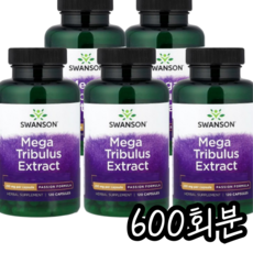 스완슨 메가 트리뷸러스 추출물 250mg 패션 포뮬러 캡슐, 1개, 600회분