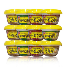 오뚜기 용기죽 3종기획세트 (쇠고기죽4+계란야채죽4+전복죽4), 1개