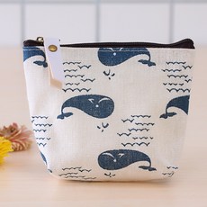 韓風碎花零錢包 日韓小清新迷你帆布拉鍊零錢包 可愛印花硬幣包 簡約便攜散錢收納