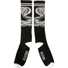 Heathen Nation 헤이든 네이션 코브라 양말, Black, One Size