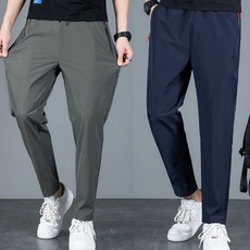 남자 여름 쿨링 조거 팬츠 고무줄 작업용 트레이닝 바지 편한 스판 데일리 밴딩