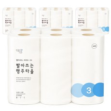 백올 빨아쓰는 행주타올 도톰한 스카이블루, 4세트, 300매