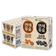 연세우유 고소한 검은콩 고칼슘 + 아몬드 잣 두유 (총), 1개, 190ml