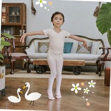 베베샤 반팔레오타드 4color 발레복 아동복발레 어린이집 아동발레