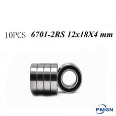 10PCS ABEC-5 6701-2RS 6701RS 6701 2RS RS 12x18X4mm 소형 고무 씰 깊은 홈 볼 베어링, 02 ABEC 1, 01 6701-2RS