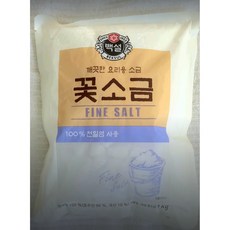 CJ제일제당 백설 꽃소금, 2개, 1kg