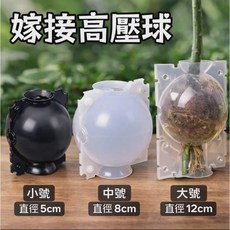 大欣園藝 植物高壓球 嫁接生根盒, 1個, 黑色,小號