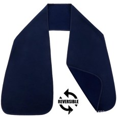 成人吃飯圍巾/圍兜，加大加寬，柔軟親膚，可水洗防污，老人用餐圍兜/口水巾, 藏青色, 1個, 1