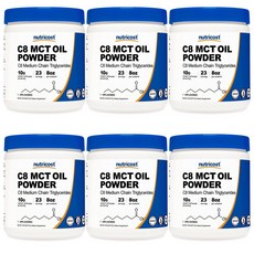 뉴트리코스트 C8 MCT 오일 파우더, 227g, 6개