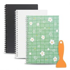 Eikovia 3PCS Reusable Sticker Book Organizer with Plastic Spatula Premium A5 Storage Album for Co