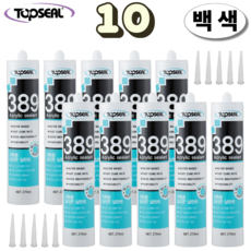 탑씰 389 수성 아크릴 백색 실리콘 실란트 270ml 노즐포함, 10개