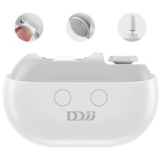 DDJJ 3in1 자동 손톱깎이 충전식 전동 손톱깎이 손톱 정리 도구 네일 그라인더 led 조명, 1세트, 화이트
