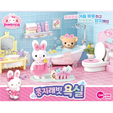 원앤원 귀염뽀짝 콩지래빗 욕실 인형집 콩지래빗욕실 인형, 1개