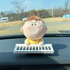 짱구는못말려 주차번호판 맹구 인형 새차선물, 1개