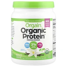 새해 건강을 선물하세요 Orgain Organic Protein™ 분말 식물성 바닐라빈 맛 462g(1.02lb) 특별관리진행, 462g, 1