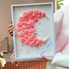 相框紙巾盒 台灣出貨 中空相框衛生紙 幹花DIY手工製作 擺臺裝裱永生花禮物, 1個, 白色-3厘米中空無配件,正方形30*30厘米