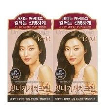 려 우아채 멋내기새치크림 염모제 6종, 4N 짙은갈색, 2개