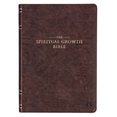 (영문도서) The Spiritual Growth Bible Study Bible NLT - New Living Translation Holy Bible Faux Leathe... Leather, Christian Art Gifts, English, 9781432134662